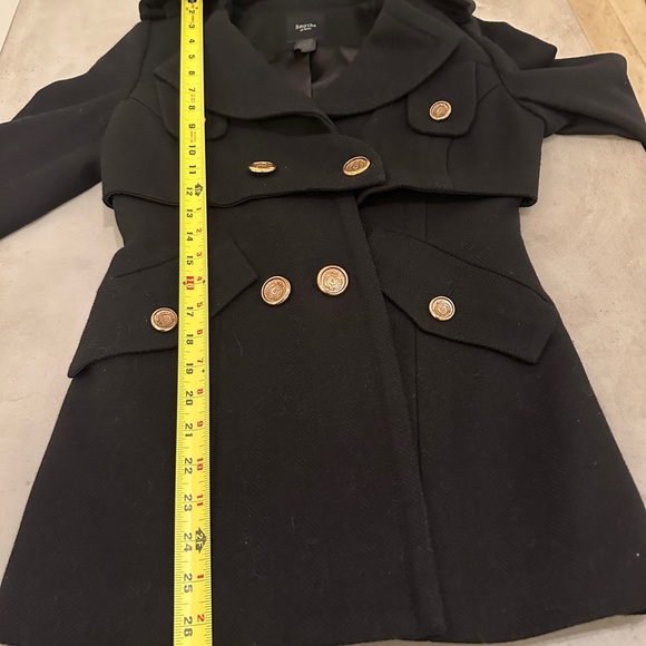 Smythe Military Black Pea Coat 4 - Picture 3 of 7